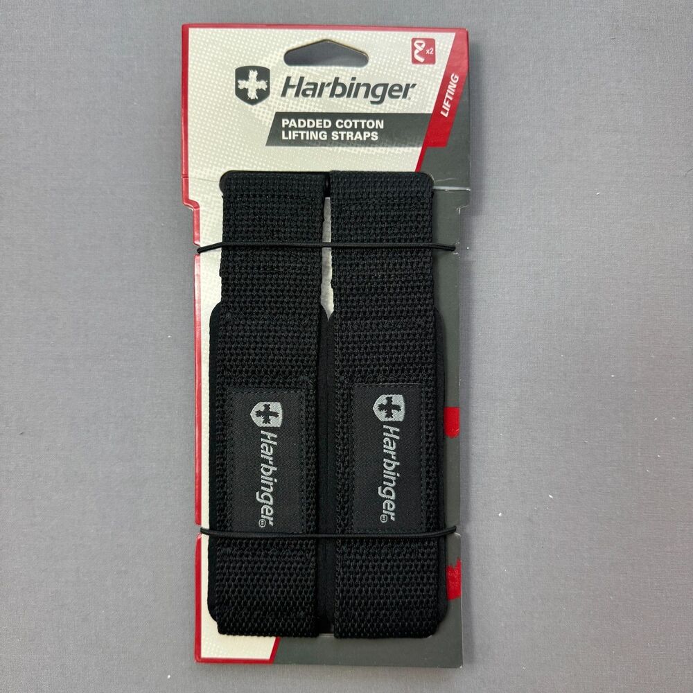 NWT Harbinger Padded Cotton Lifting Straps Neotek Pad  Stitched Cotton Straps